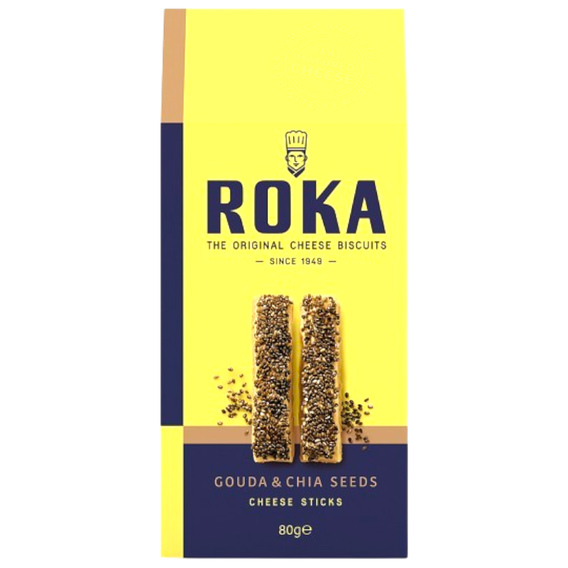 ROKA STICKS GOUDA + CHIA 80GR