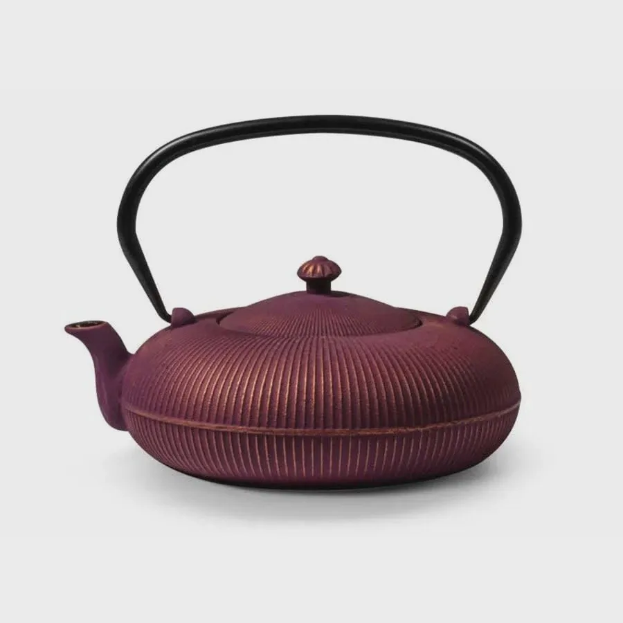 Theepot &quot;Ning&quot;, paars, gietijzer met roestvrijstalen filter - 1200ml