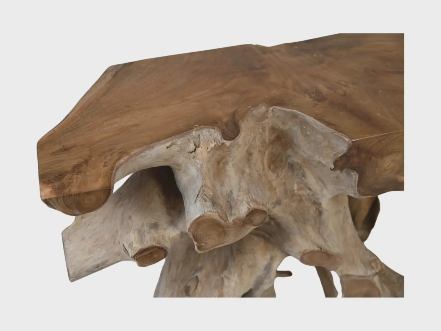 Consoletafel 2-tinten - 150x40x80 - Naturel/gebleekt - Teak