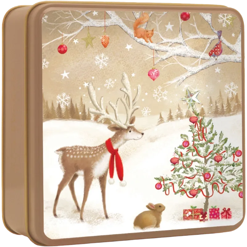 EMBOSSED CHRISTMAS TREE WOODLAND FRIENDS 100GR