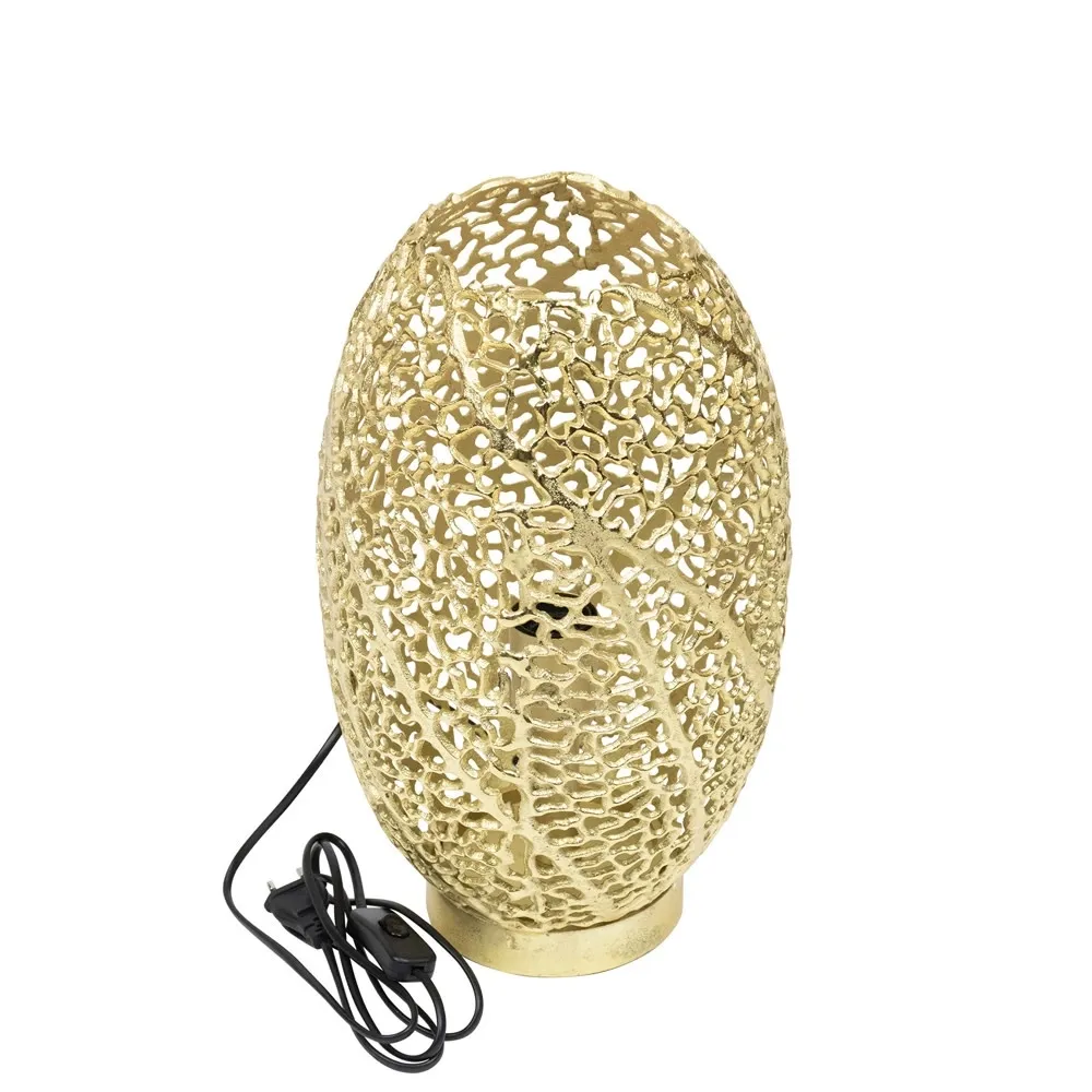 Tafellamp koraal champagne goud 30cm