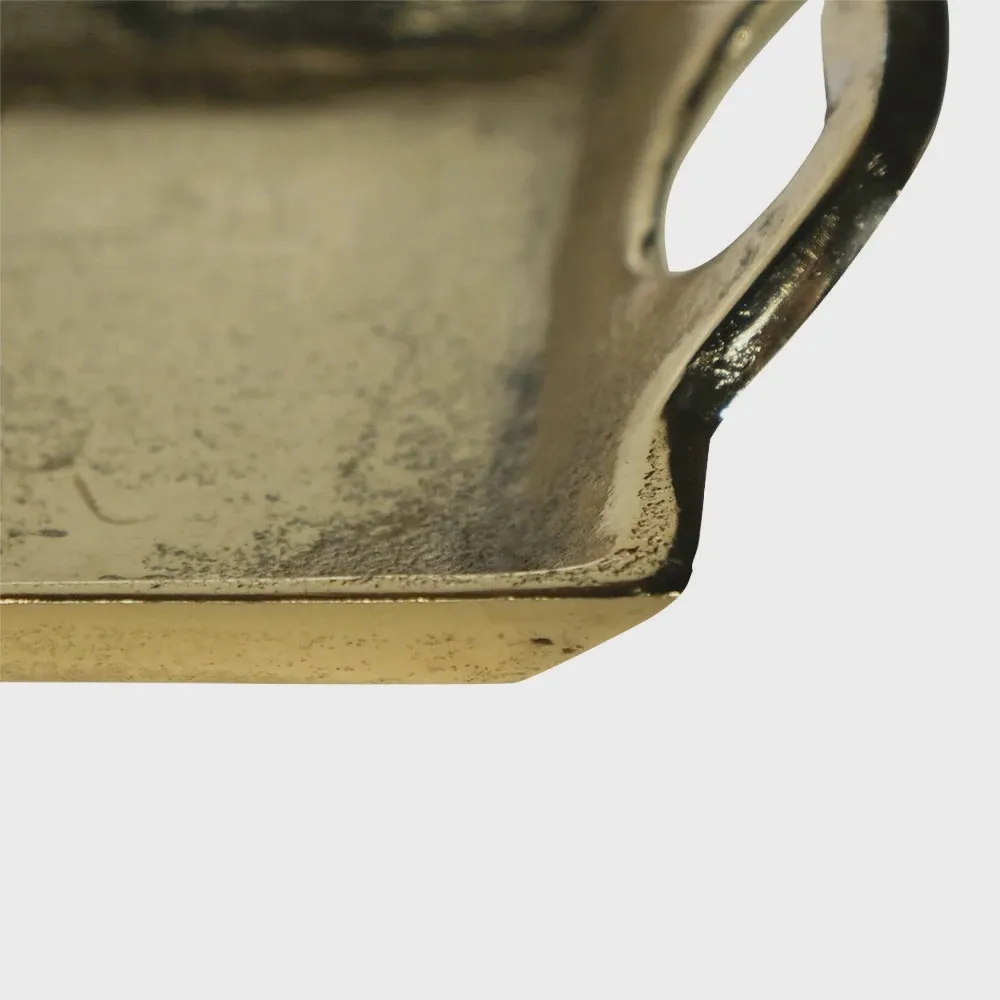 Dienblad rechthoek champagne goud 25cm