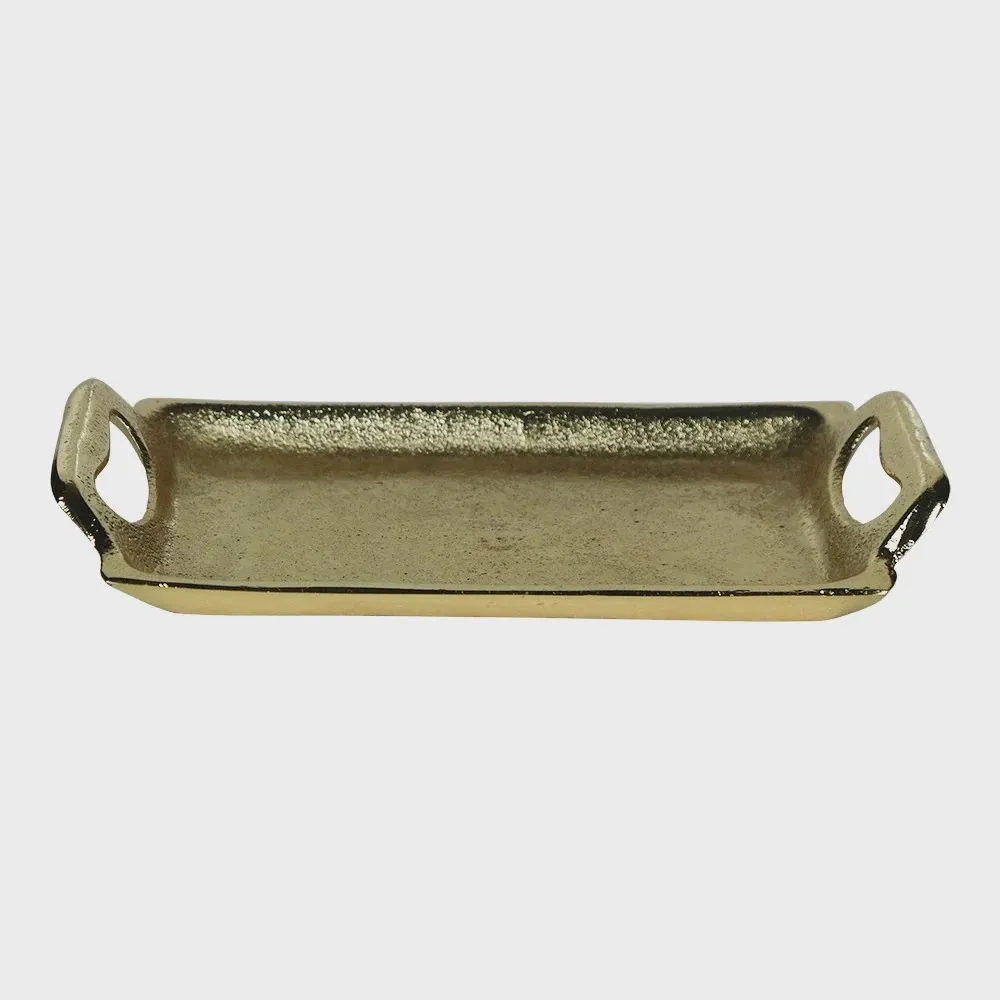 Dienblad rechthoek champagne goud 21cm