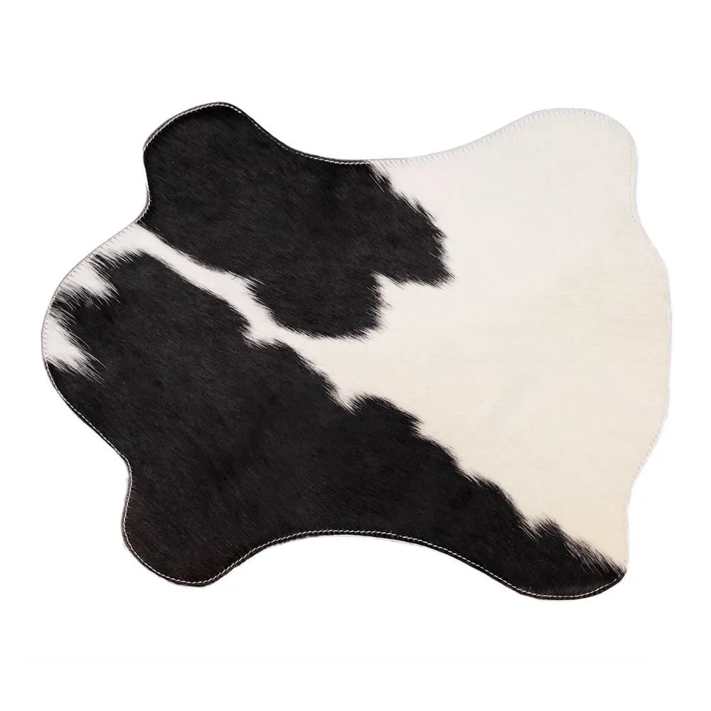 Placemat koevorm zwart/wit 30x48cm
