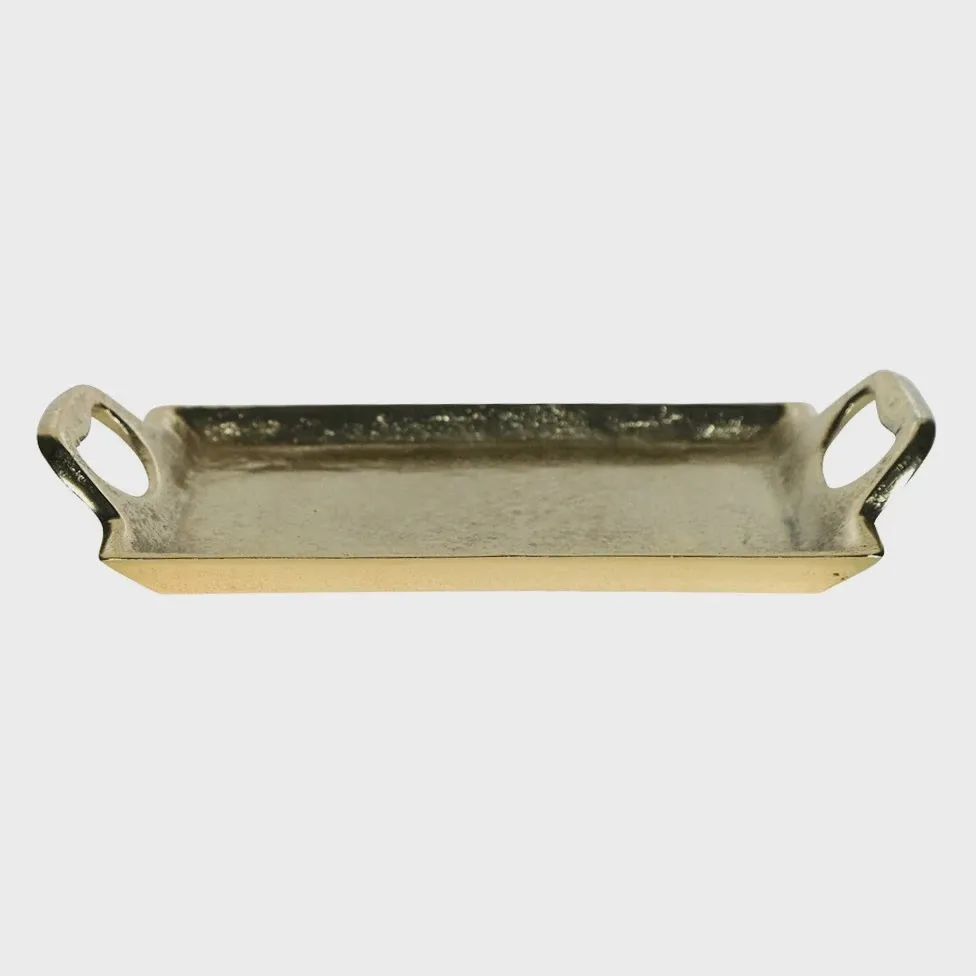 Dienblad rechthoek champagne goud 25cm