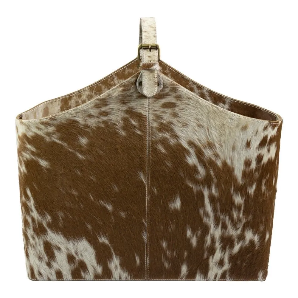 Mand koehuid bruin/wit
