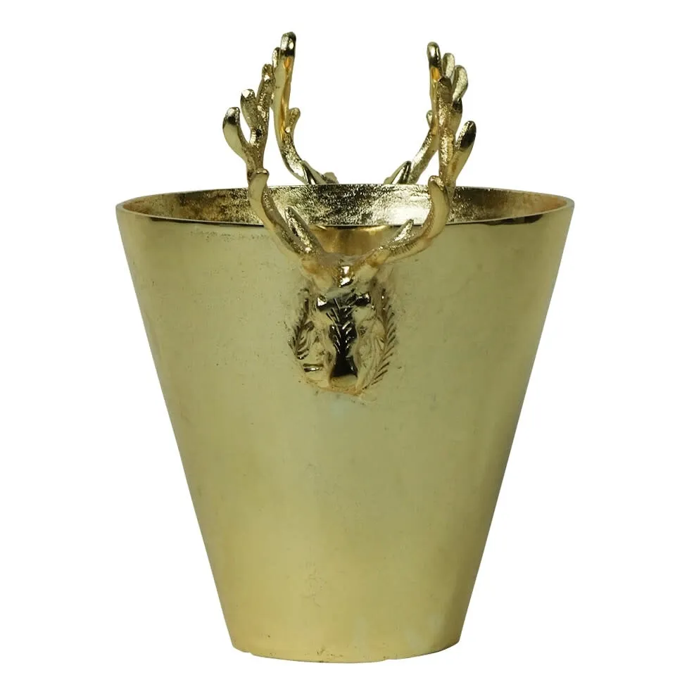 Wijnkoeler hert champagne goud medium