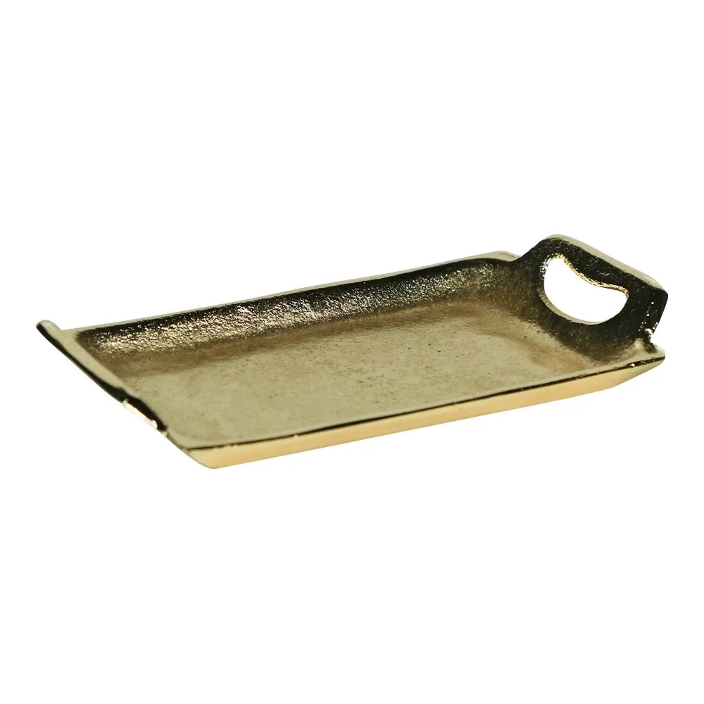 Dienblad rechthoek champagne goud 21cm
