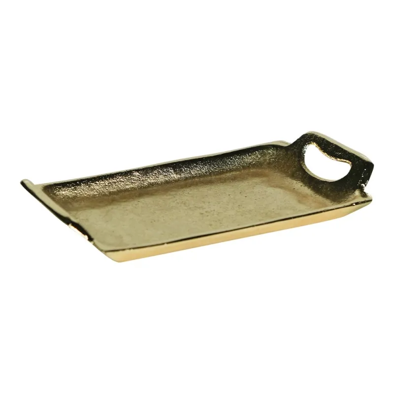 Dienblad rechthoek champagne goud 21cm