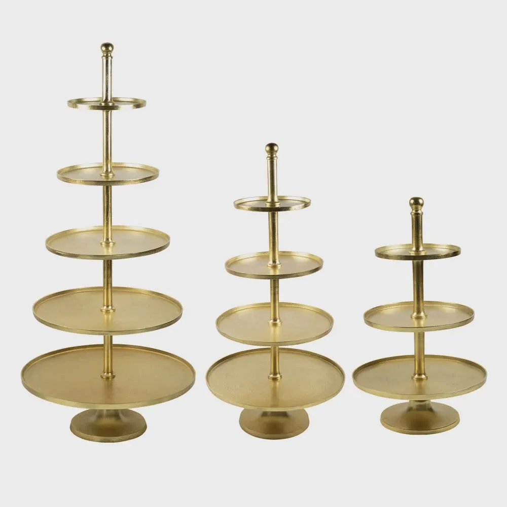 Etagère rond goud 4 lagen 135cm