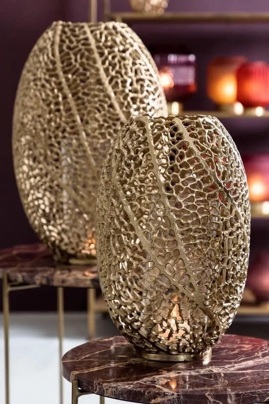 Tafellamp koraal champagne goud 50cm