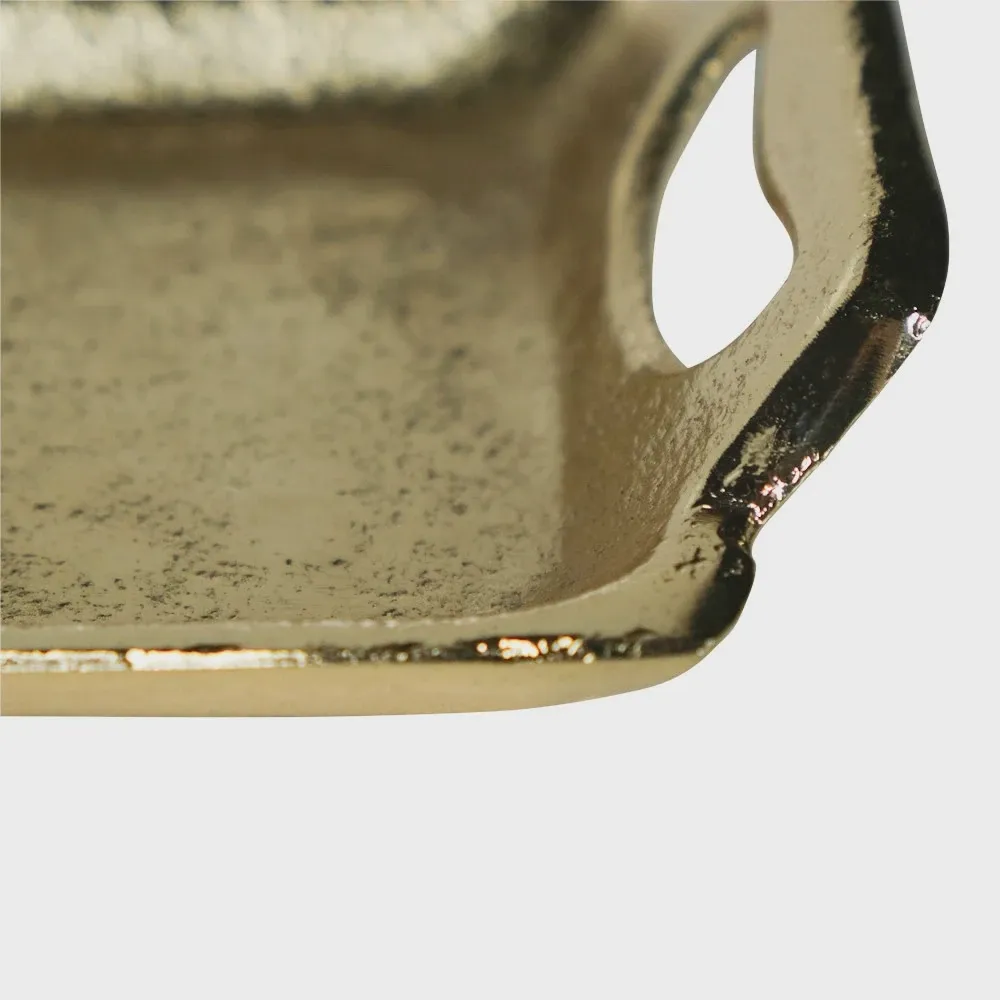 Dienblad rechthoek champagne goud 21cm