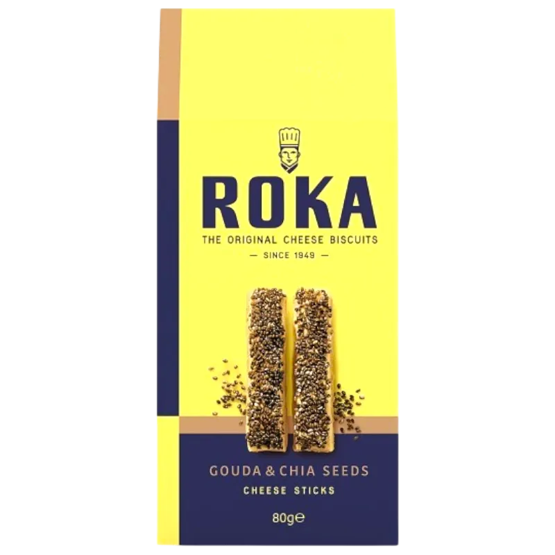 ROKA STICKS GOUDA + CHIA 80GR