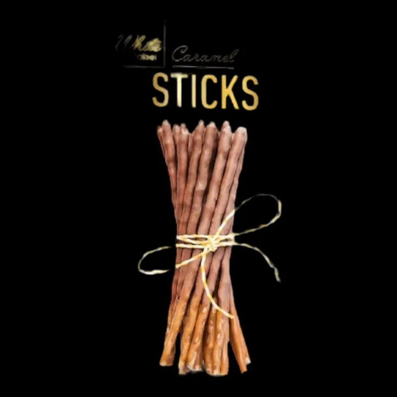White karamel sticks 50g