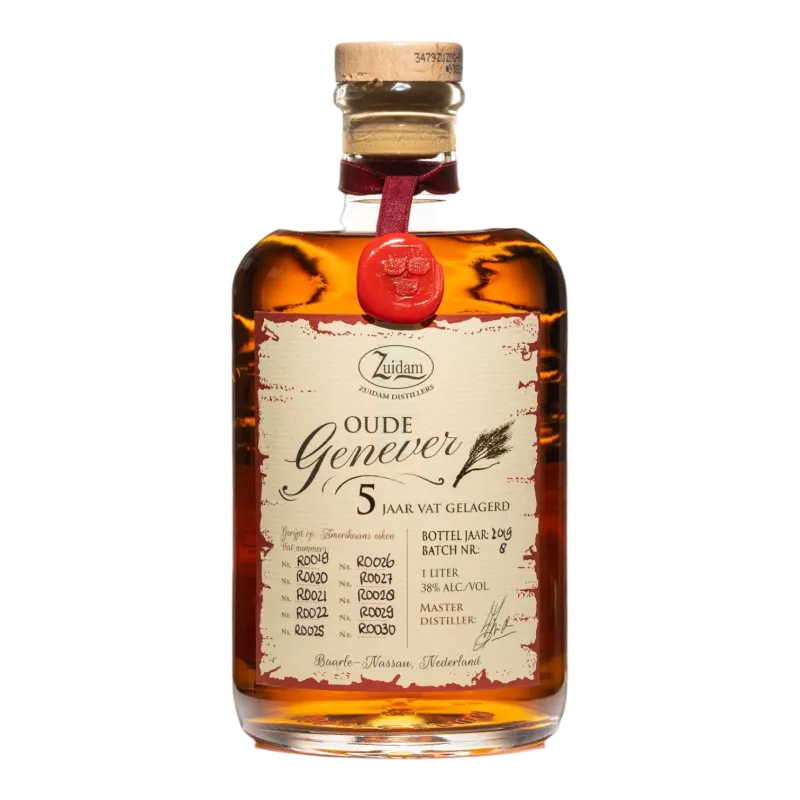 Zuidam Oude Genever 5 Jaar Vat Gelagerd 38° - 1.0L