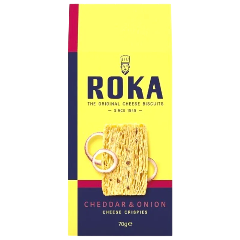 ROKA CRISPIES CHEDDAR ONION 70GR