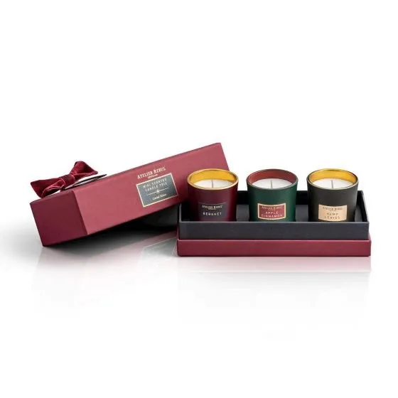 Atelier Rebul mini scented candle trio limited edition 3x65 gram