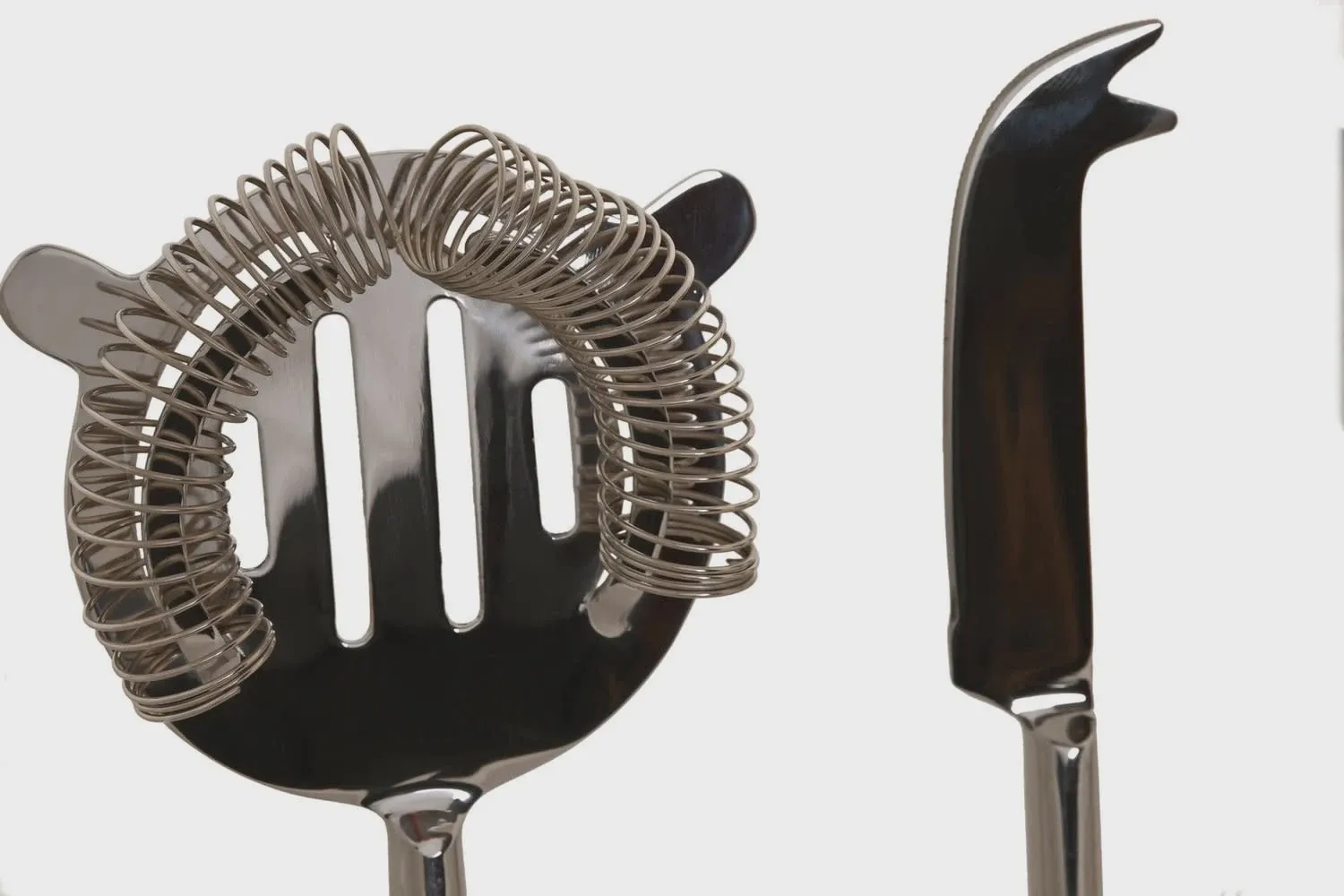 COCKTAIL SET 4 INOX 37X9X18 ZILVEREN CHROOM HOND