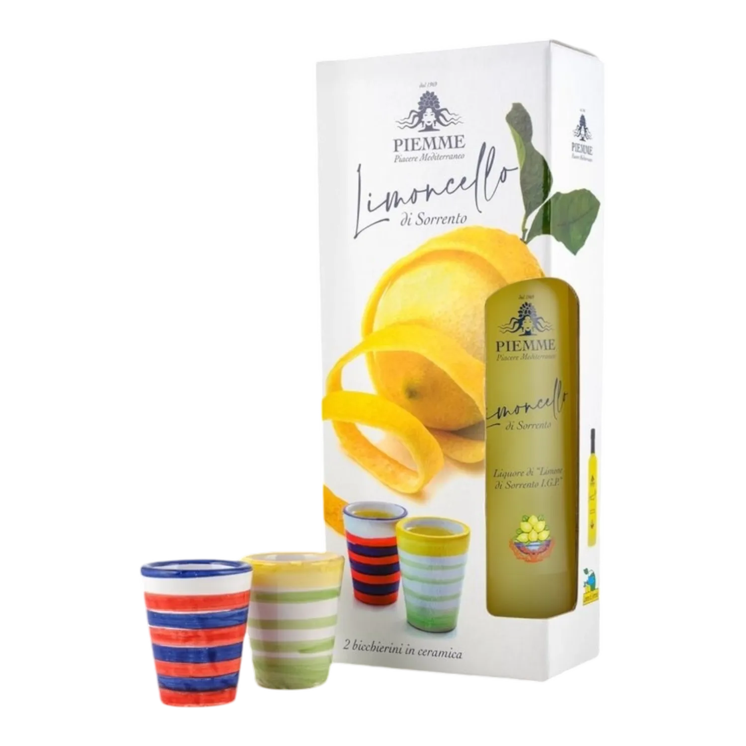Piemme Limoncello di Sorrento + 2 bicchierini in ceramica  0.5L