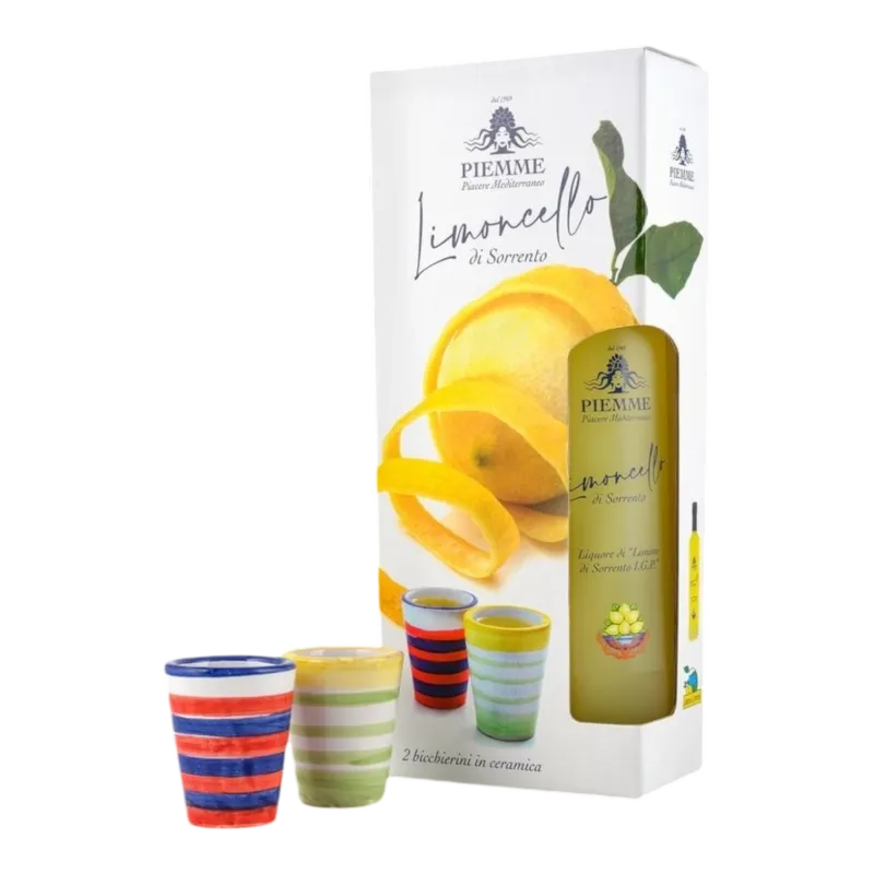 Piemme Limoncello di Sorrento + 2 bicchierini in ceramica  0.5L