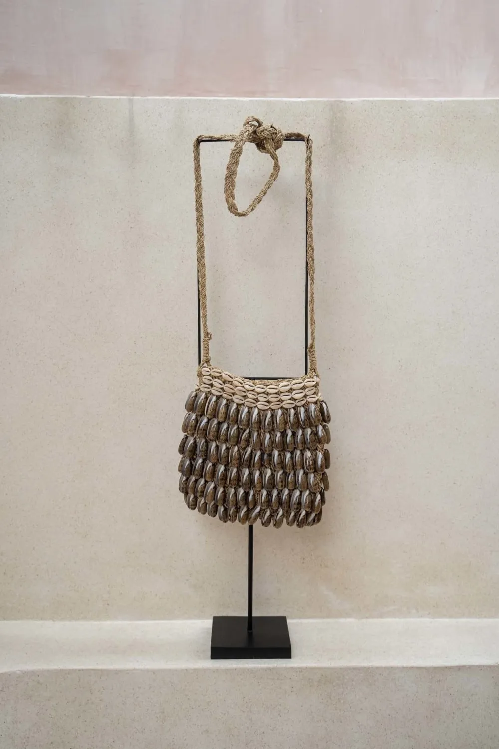 The Shell Purse on Stand - Brown