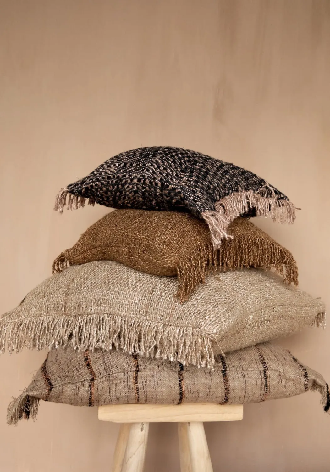 The Oh My Gee Cushion Cover - Beige Black