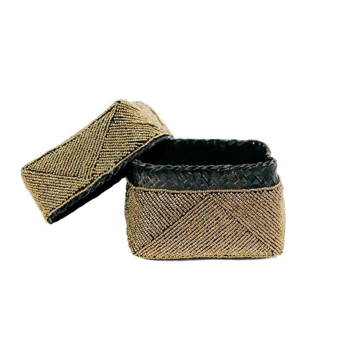 The Beaded Basket - Gold - SET3