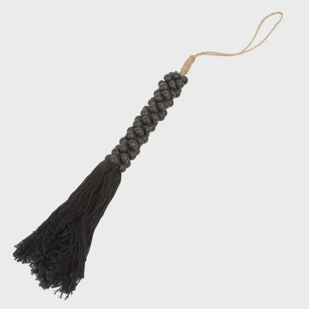 The Black Beads Cotton Tassel