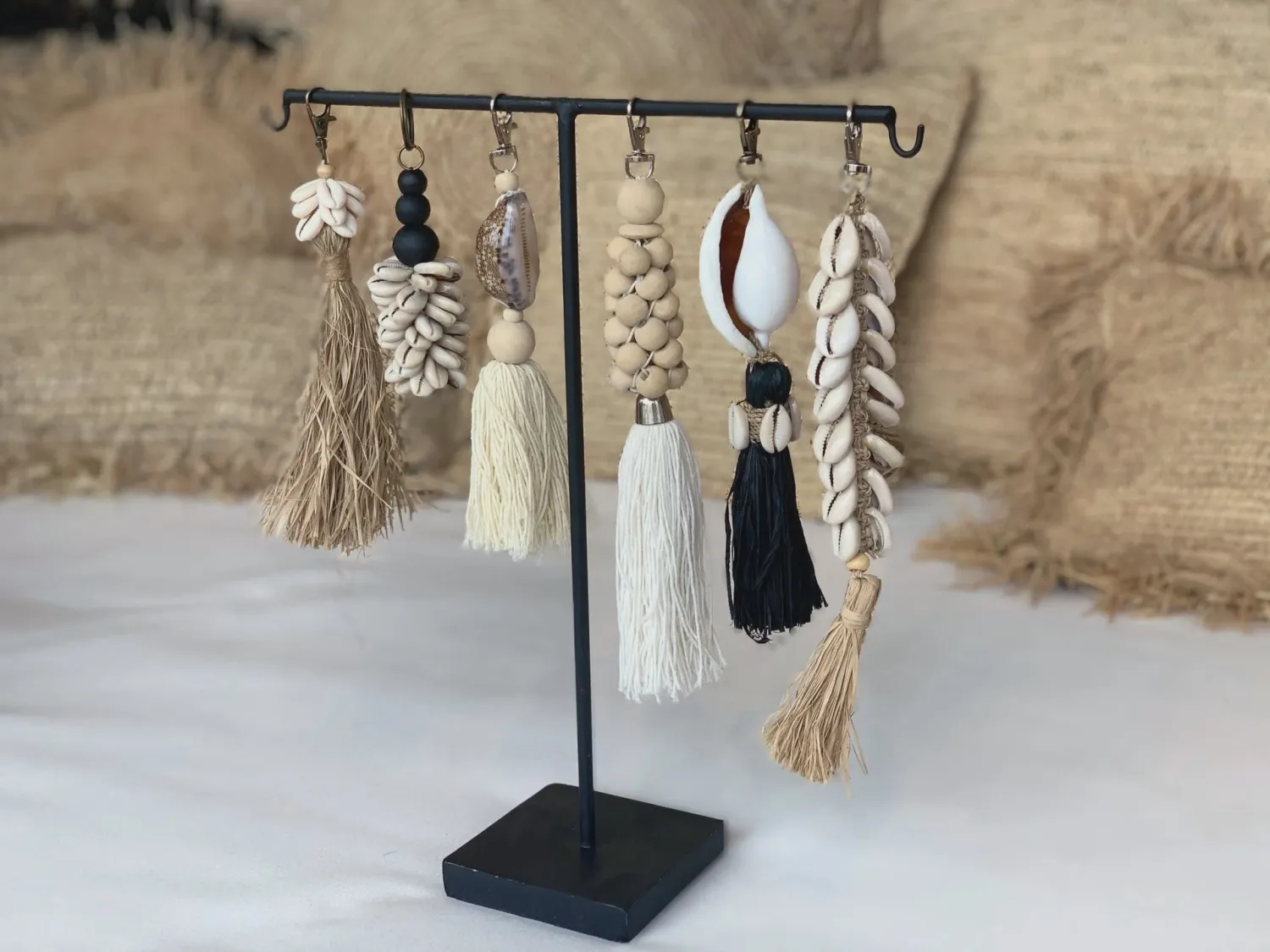 The Raffia Cowrie Shell Tassel