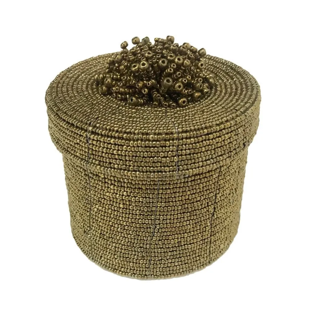 The Beaded Gift Box - Gold
