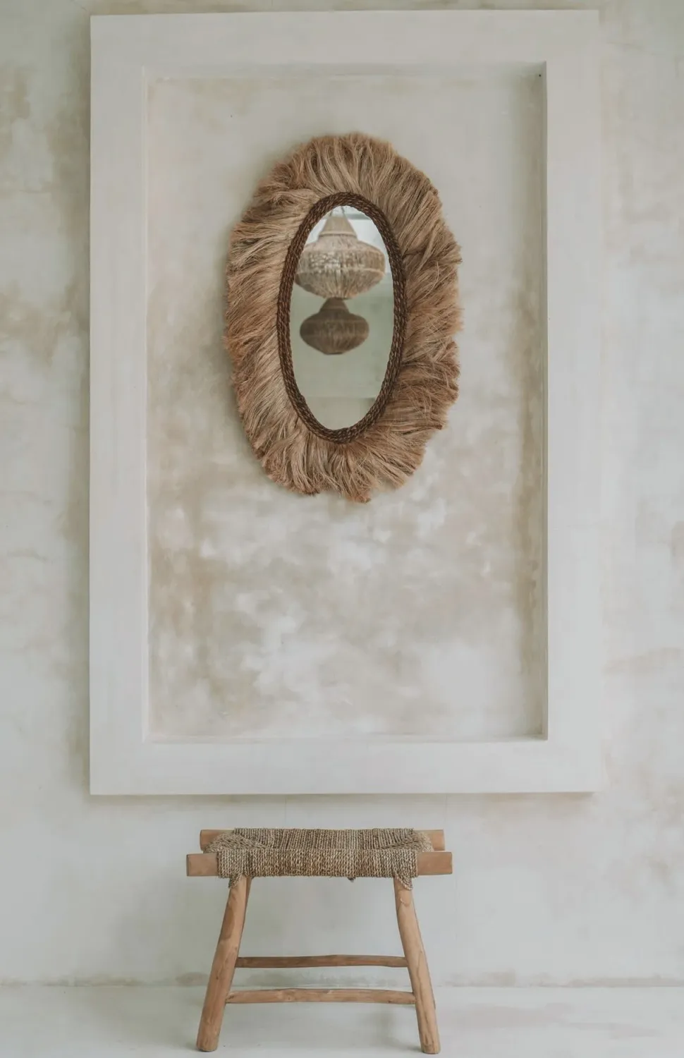 The Porto Seagrass Stool - Natural