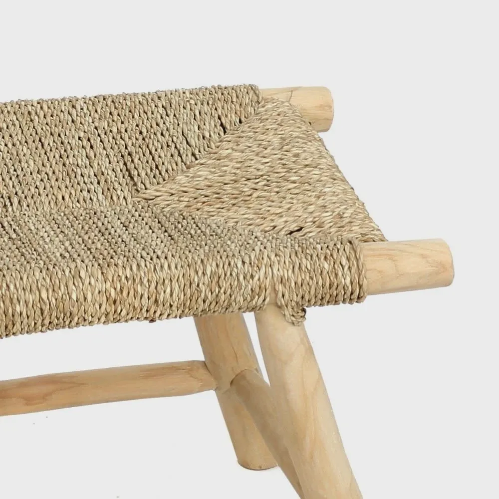 The Porto Seagrass Stool - Natural