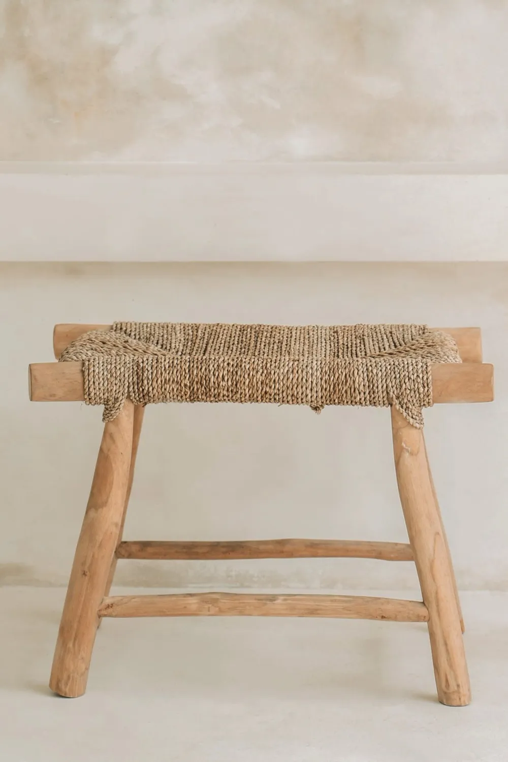 The Porto Seagrass Stool - Natural