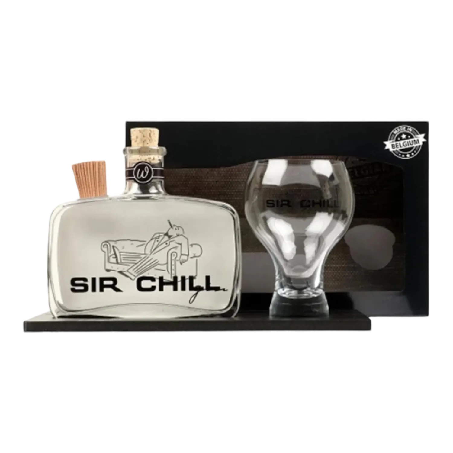 Sir chill Gin 0.5L + Glas &amp; Display