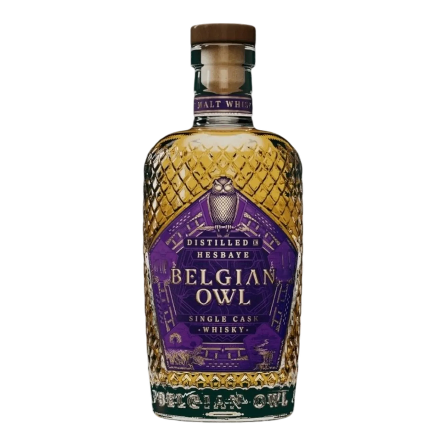 Belgian Owl Single Cask Whisky New Bottle Purple Passion 46° - 0,5L