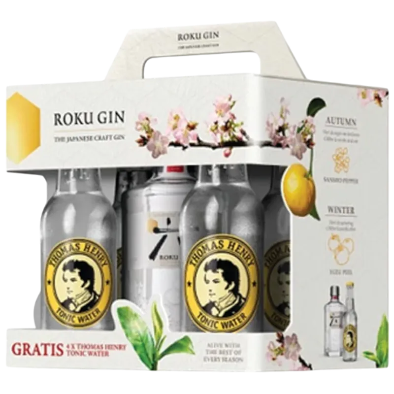 Roku Gin 20 cl + 4 Thomas Henry Tonic Water 20 cl 43° - 0.2L