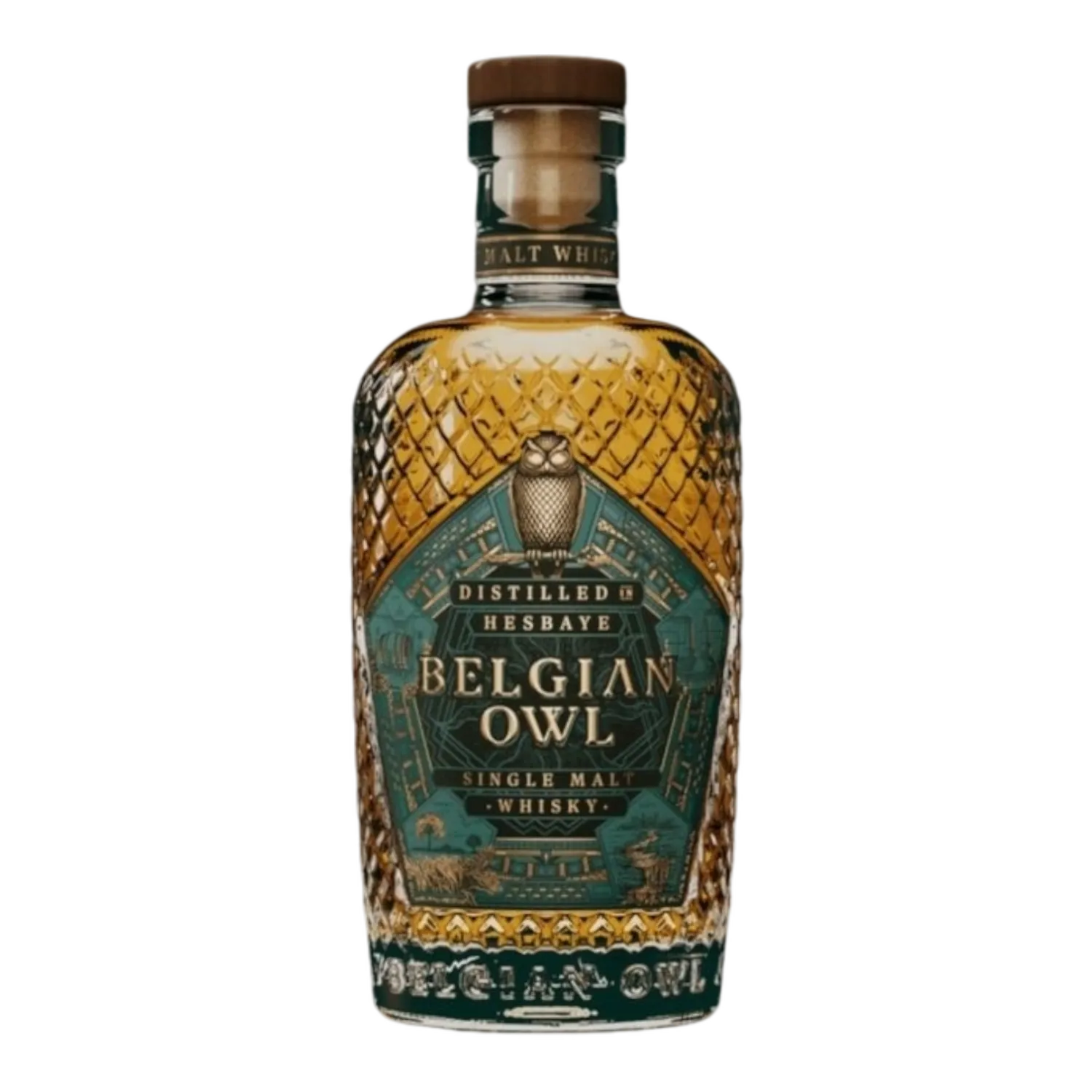 Belgian Owl Single Malt Whisky New Bottle Green Identité 46° - 0,5L