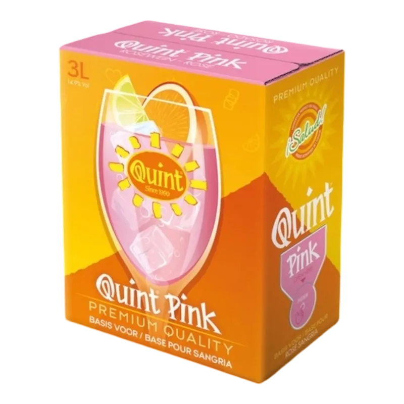 Quint sangria bib 3 liter pink
