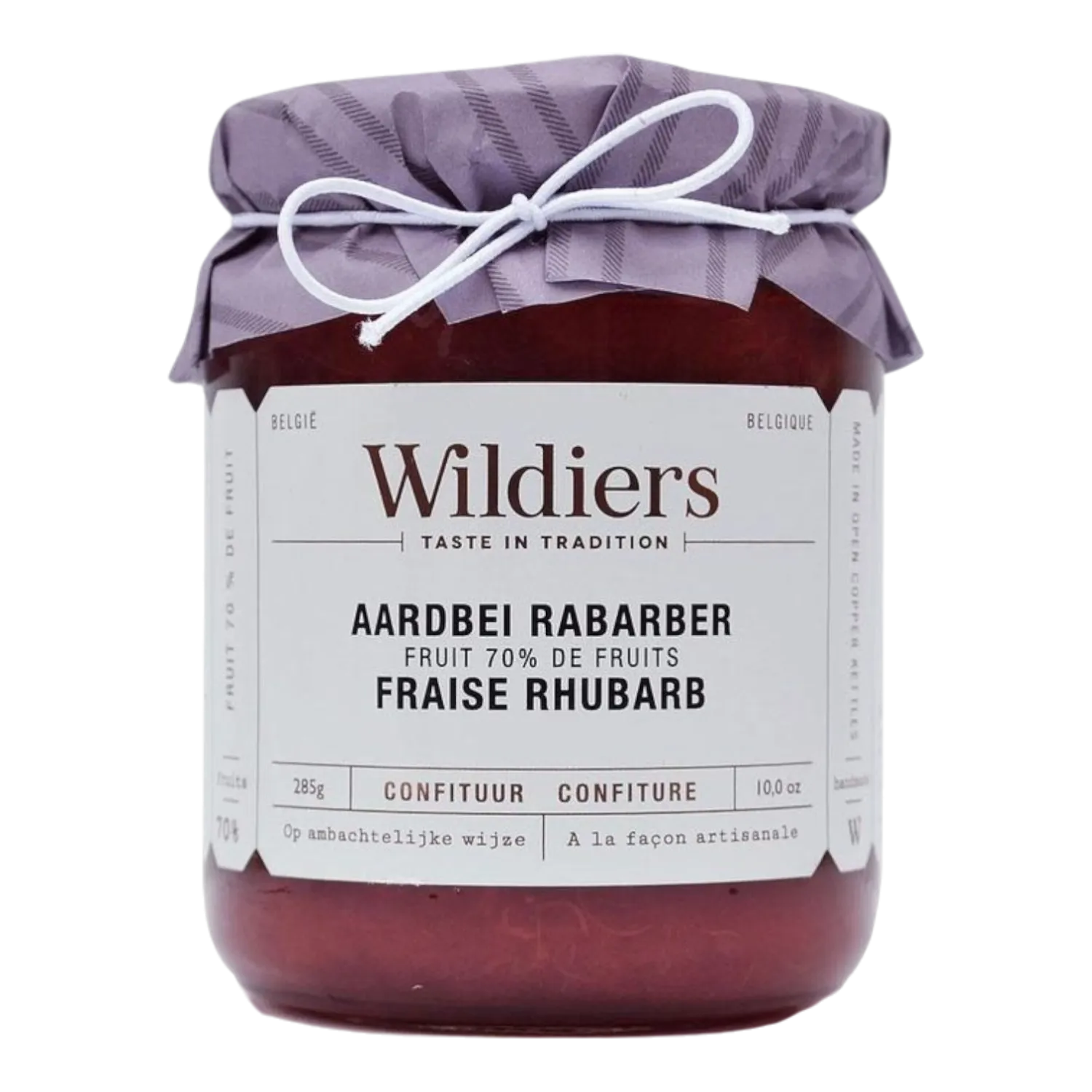 WILDIERS 70% FRUIT AARDBEI RABARBER 285 GR