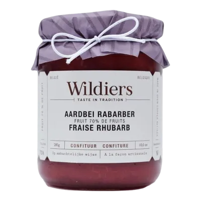 WILDIERS 70% FRUIT AARDBEI RABARBER 285 GR