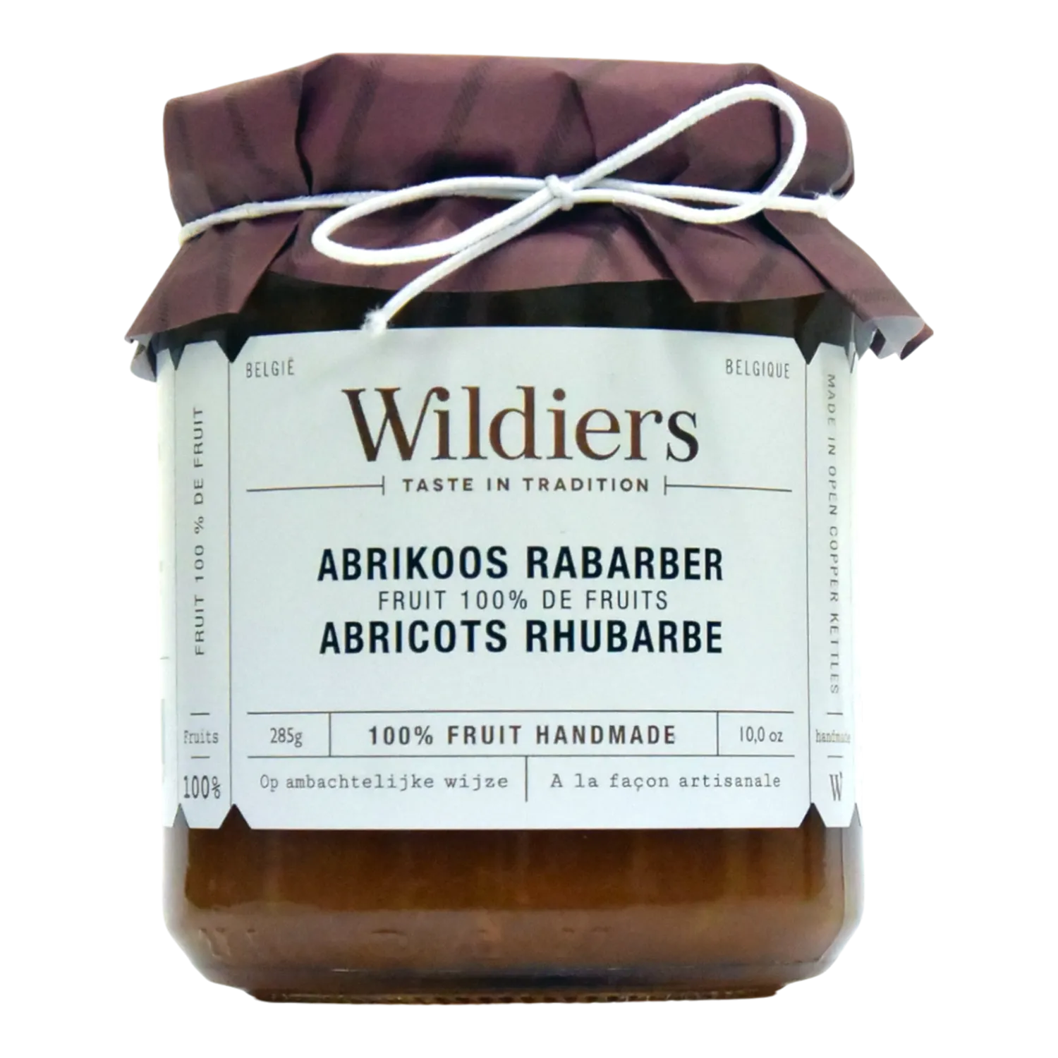 WILDIERS 100 % FRUIT ABRIKOOS RABARBER 285 GR