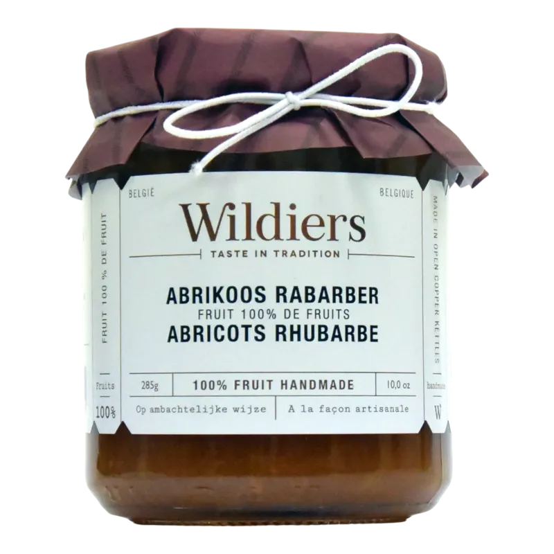 WILDIERS 100 % FRUIT ABRIKOOS RABARBER 285 GR