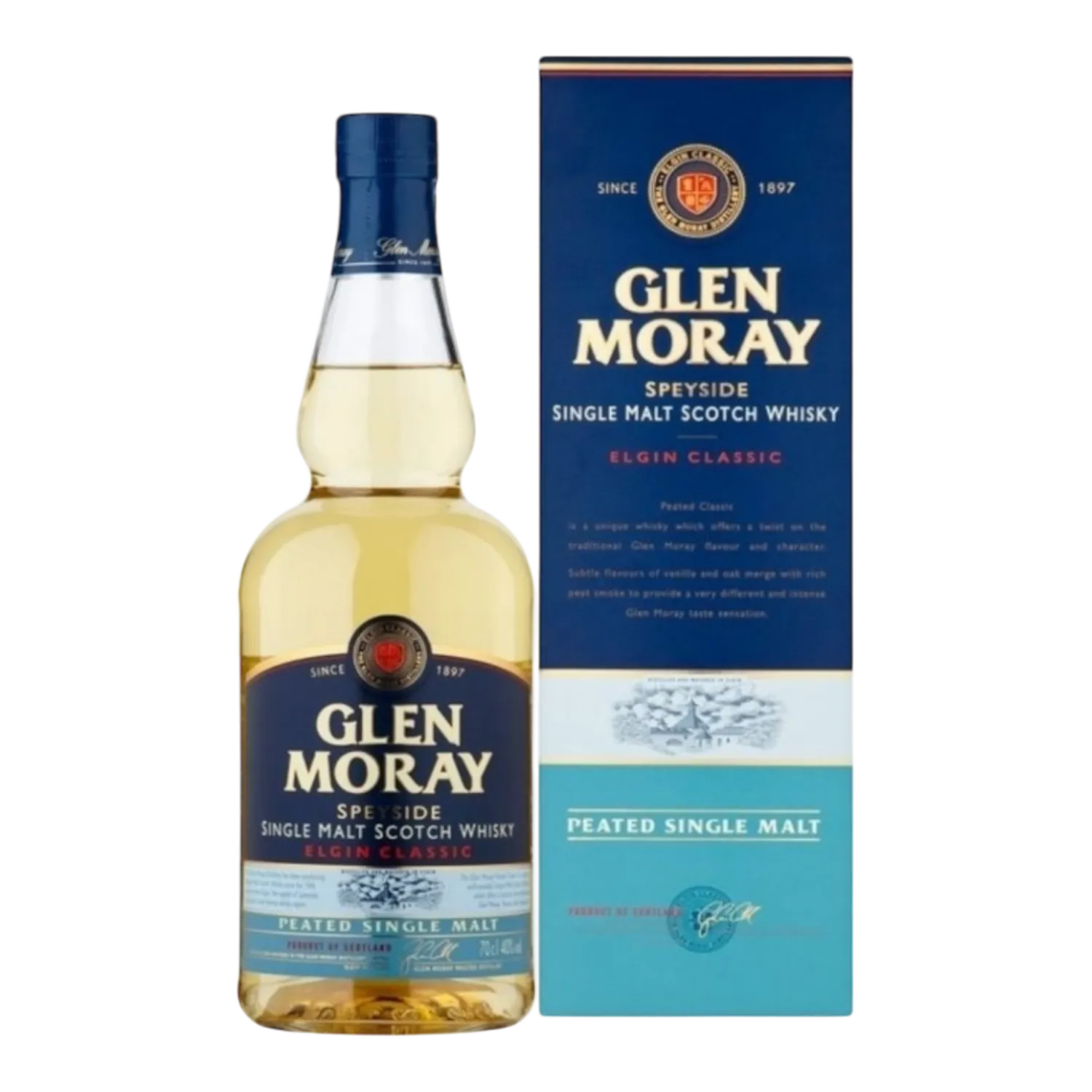 Glen Moray Classic Peated Single Malt 40.00° 0.7L