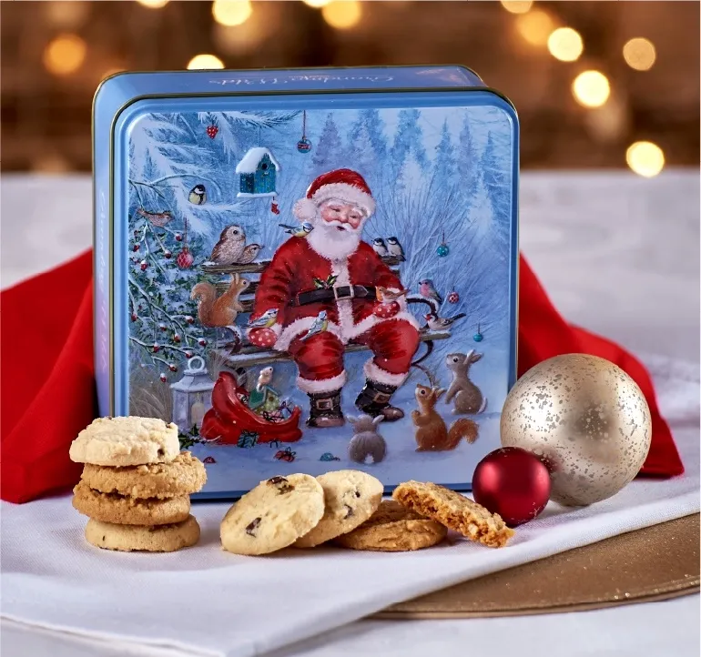 EMBOSSED SANTA AND WOODLAND FRIENDS 160GR