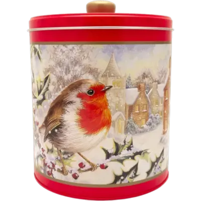 EMBOSSED SNOWY ROBIN TIN 300GR