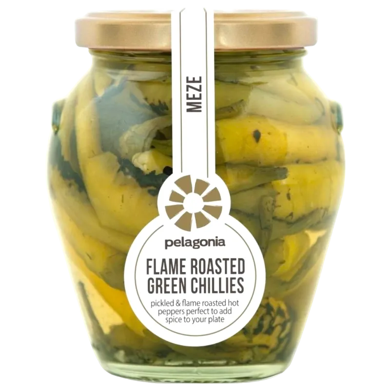 Pelagonia geroosterde groene pepers 300 gram