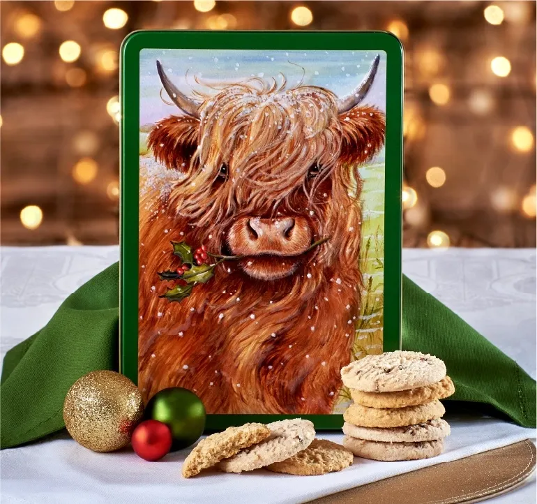 EMBOSSED HIGHLAND COW TIN 300GR