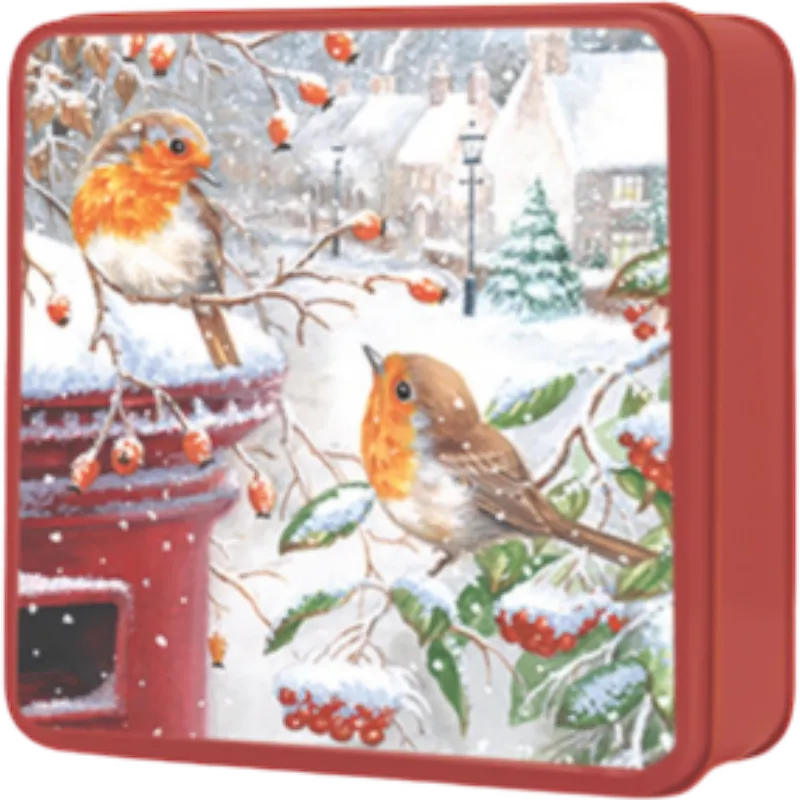 EMBOSSED ROBINS WITH A POST BOX 160GR