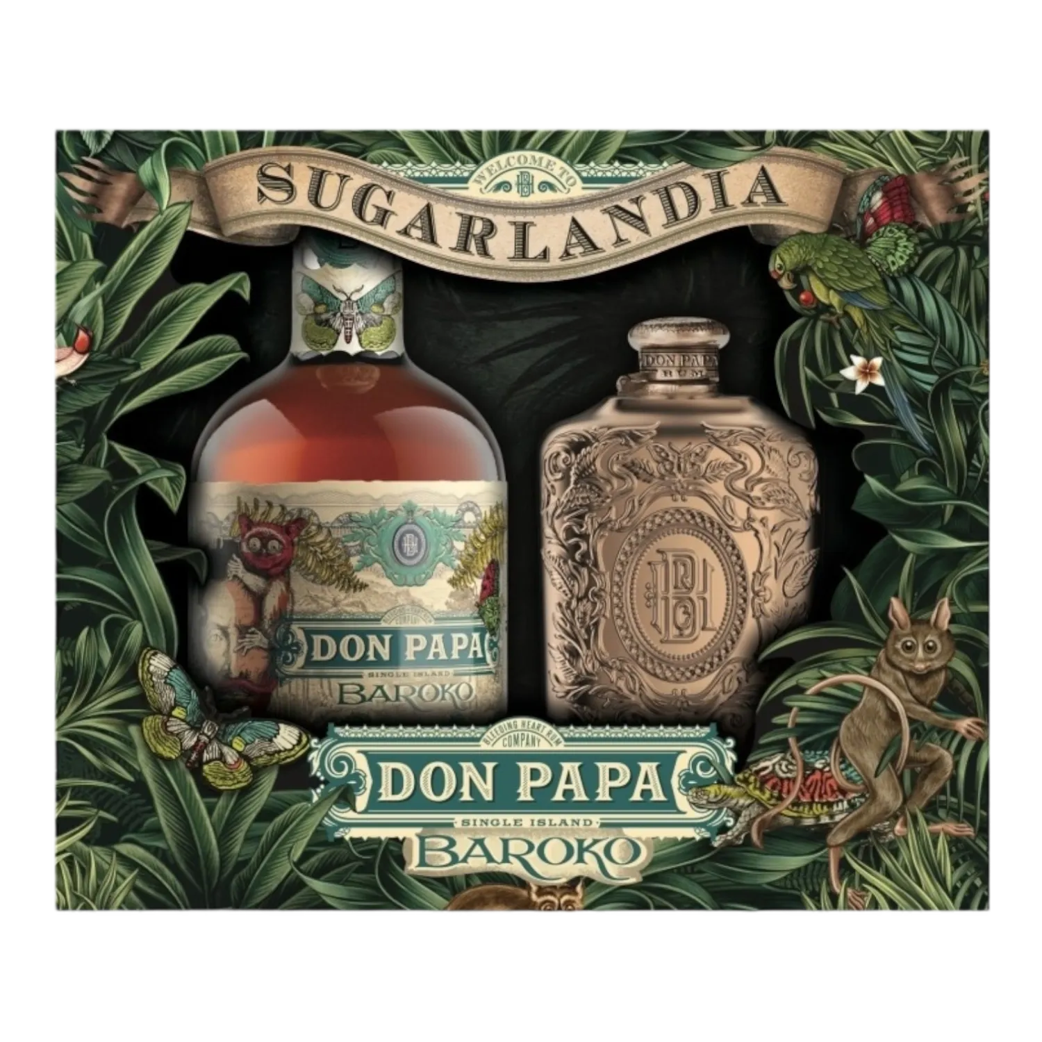 Don papa Baroko + Hipflask 40° - 0.7L