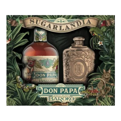 Don papa Baroko + Hipflask 40° - 0.7L
